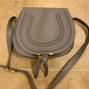 Chloe medium gray Marcie shoulder bag